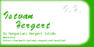 istvan hergert business card