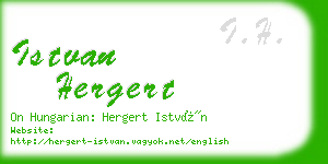 istvan hergert business card